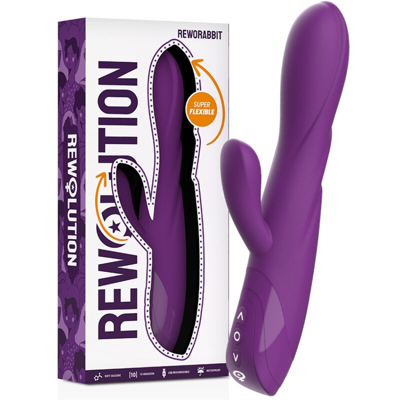 REWOLUTION - VIBRADOR FLEXÍVEL REWORABBIT COM COELHO