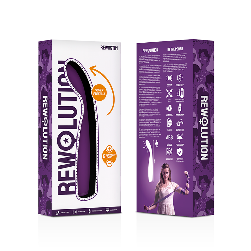 REWOLUTION - VIBRADOR FLEXÍVEL REWOSTIM