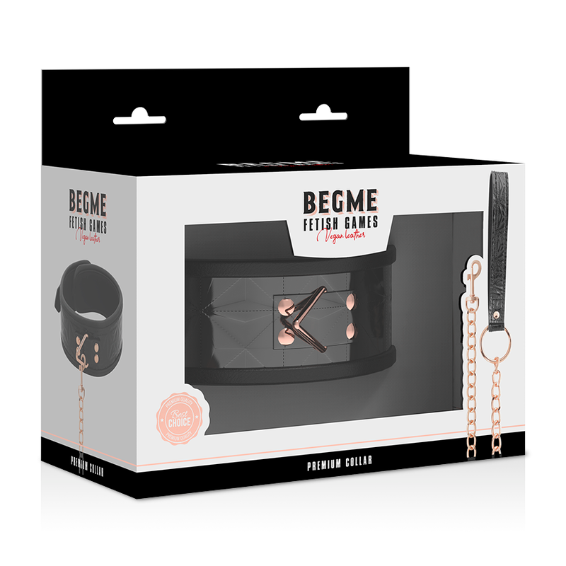 BEGME - BLACK EDITION PREMIUM COLAR DE COURO VEGAN