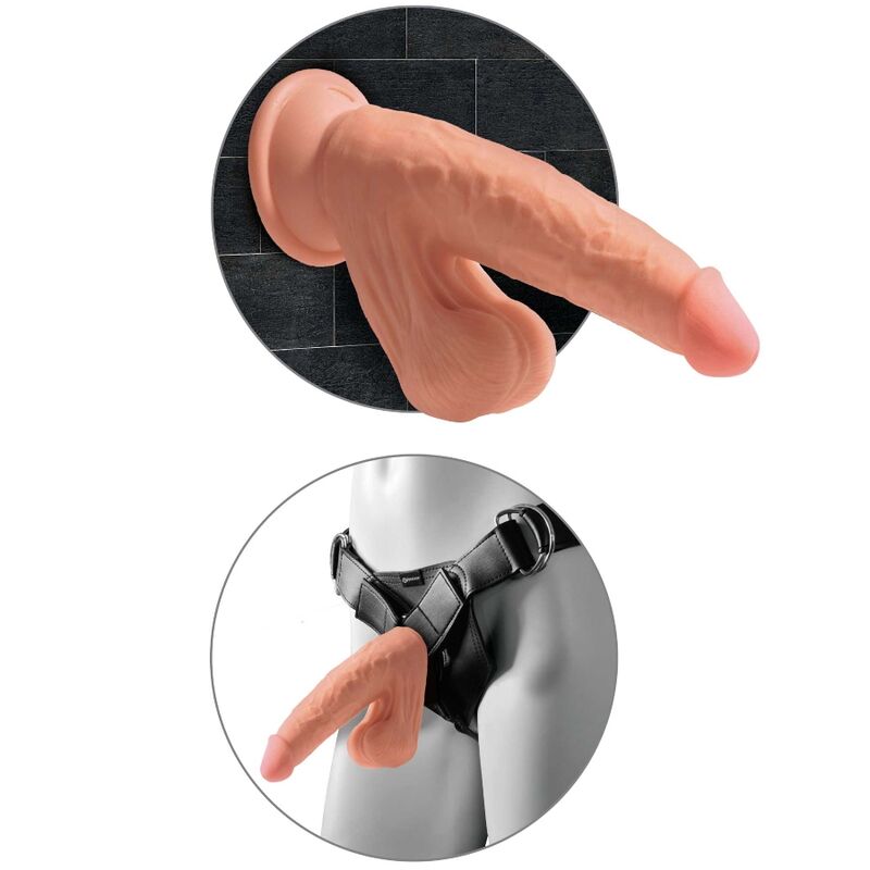 KING COCK - PLUS BOLAS DE BALANO DE DILDO 3D 15.2 CM