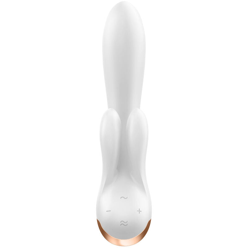 SATISFYER - APLICATIVO VIBRADOR DOUBLE FLEX BRANCO