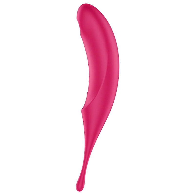 SATISFYER - ESTIMULADOR E VIBRADOR DE PULSO TWIRLING PRO AIR VERMELHO