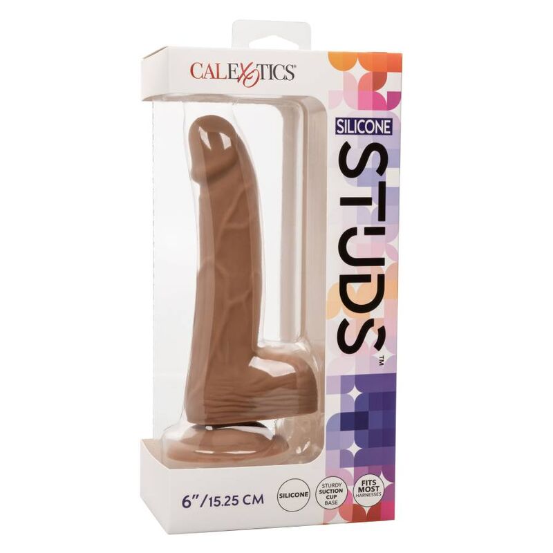 CALEXOTICS - PREGOS DE SILICONE 15.24 CM CASTANHO