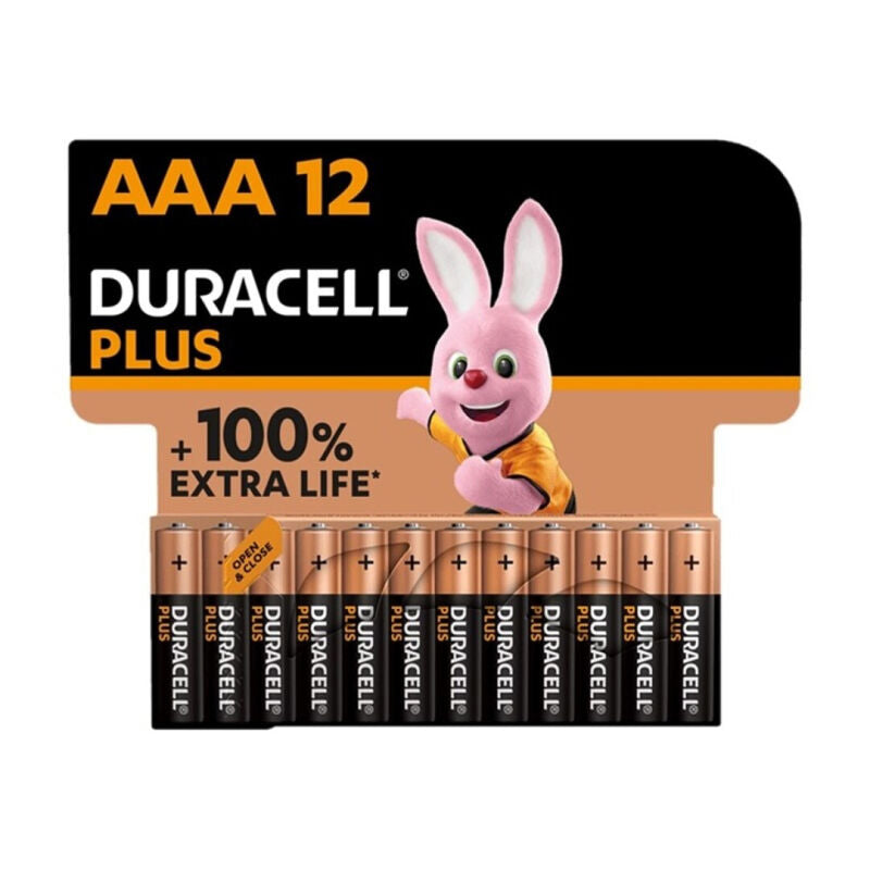 DURACELL - BATERIA ALCALINA PLUS POWER 100 AAA LR03 12 UNIDADE