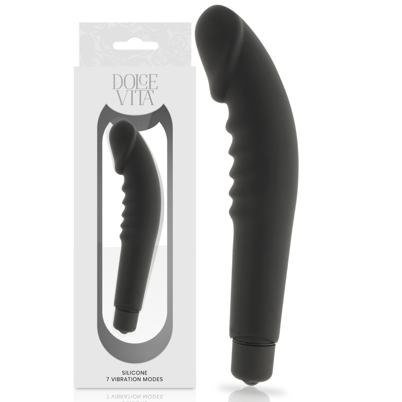 DOLCE VITA - REALISTIC PLEASURE BLACK SILICONE