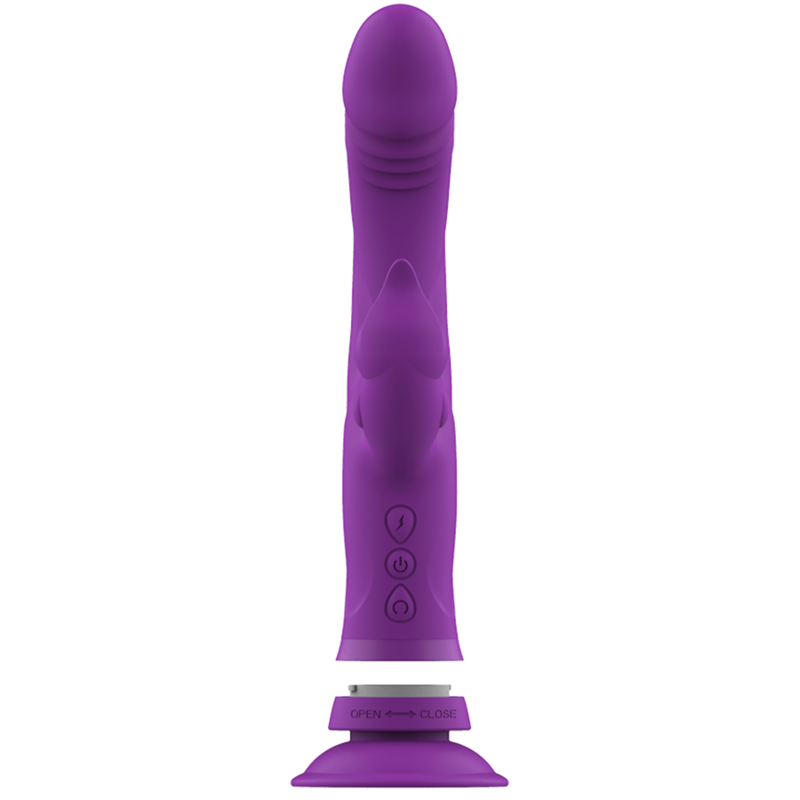 INTENSE - VIBRADOR DE SILICONE CASANOVA COELHO TRIPLO MOTOR ROXO