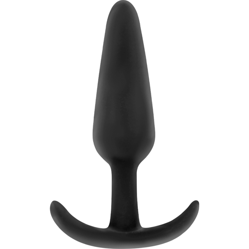 BLACK&SILVER - PLUG ANAL DE SILICONE HANSEL COM CABO PEQUENO