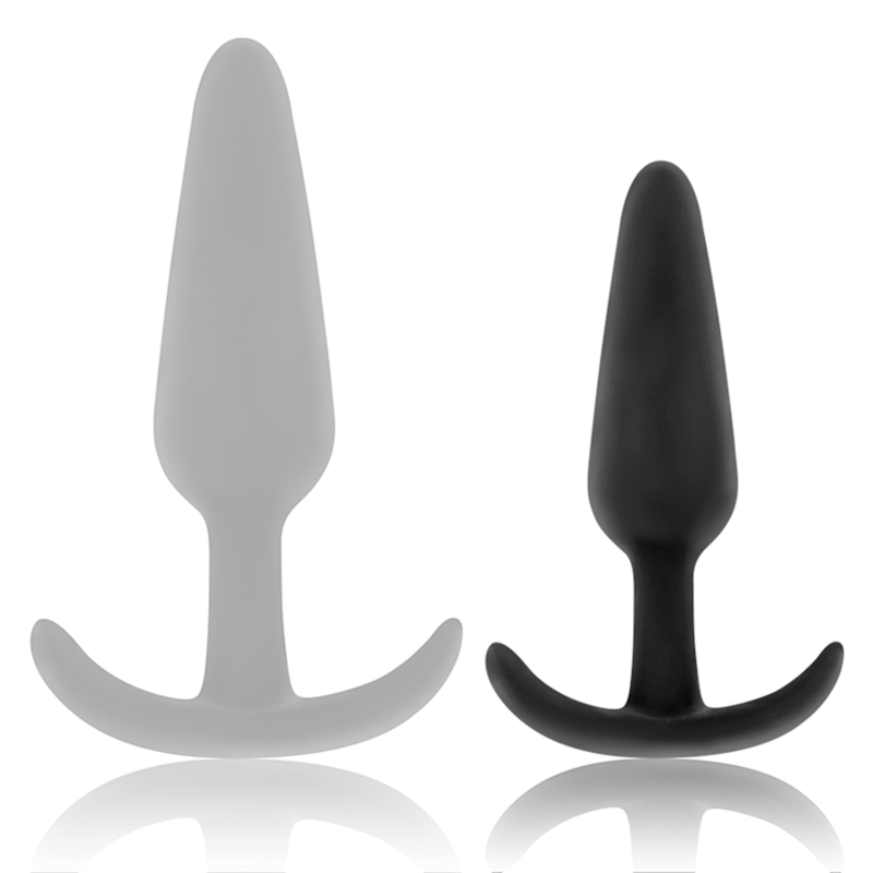 BLACK&SILVER - PLUG ANAL DE SILICONE HANSEL COM CABO PEQUENO