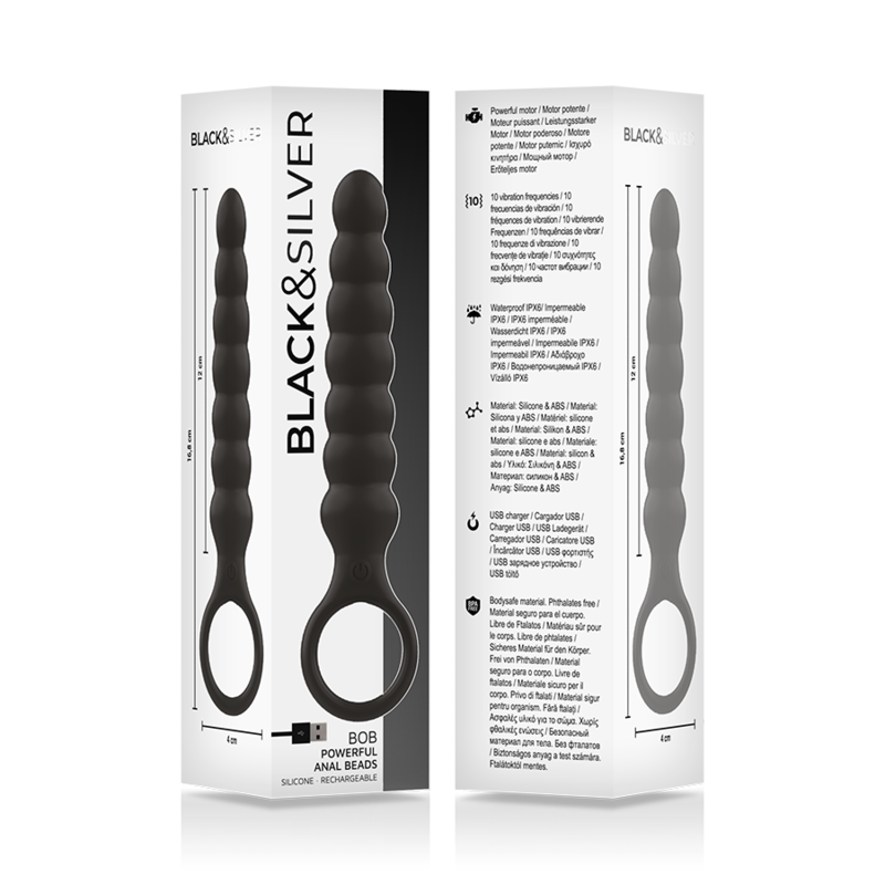 BLACK&SILVER - DILADOR ANAL DE SILICONE BOB PODEROSO