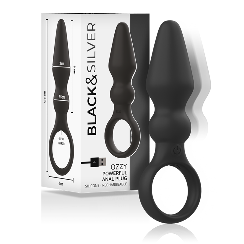 BLACK&SILVER - PLUGUE ANAL DE SILICONE PODEROSO OZZY