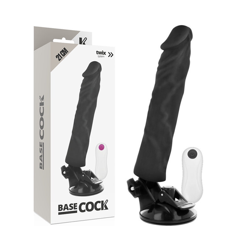 BASECOCK - VIBRADOR REALÍSTICO CONTROLE REMOTO NATURAL 21 CM -O- 4 CM