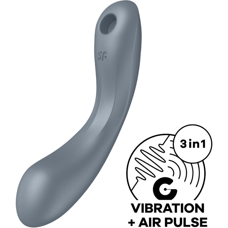 SATISFYER - CURVE TRINITY 1 AIR PULSE VIBRATION VERMELHO