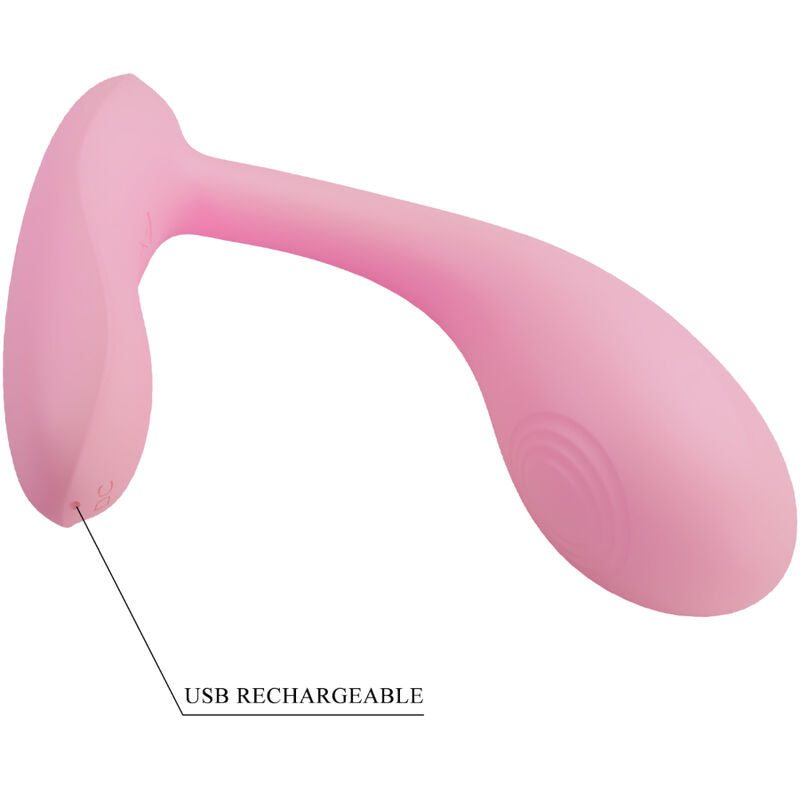 PRETTY LOVE - BAIRD G-SPOT 12 VIBRAÕES RECARREGVEL ROSA APLICATIVO