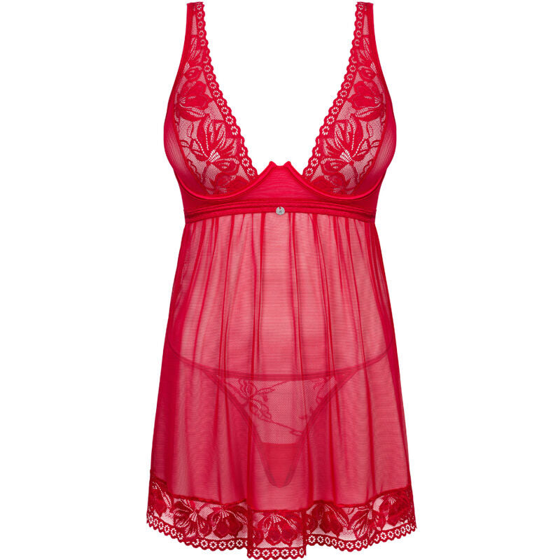 OBSESSIVE - LACELOVE BABYDOLL & TANGA VERMELHA M/L