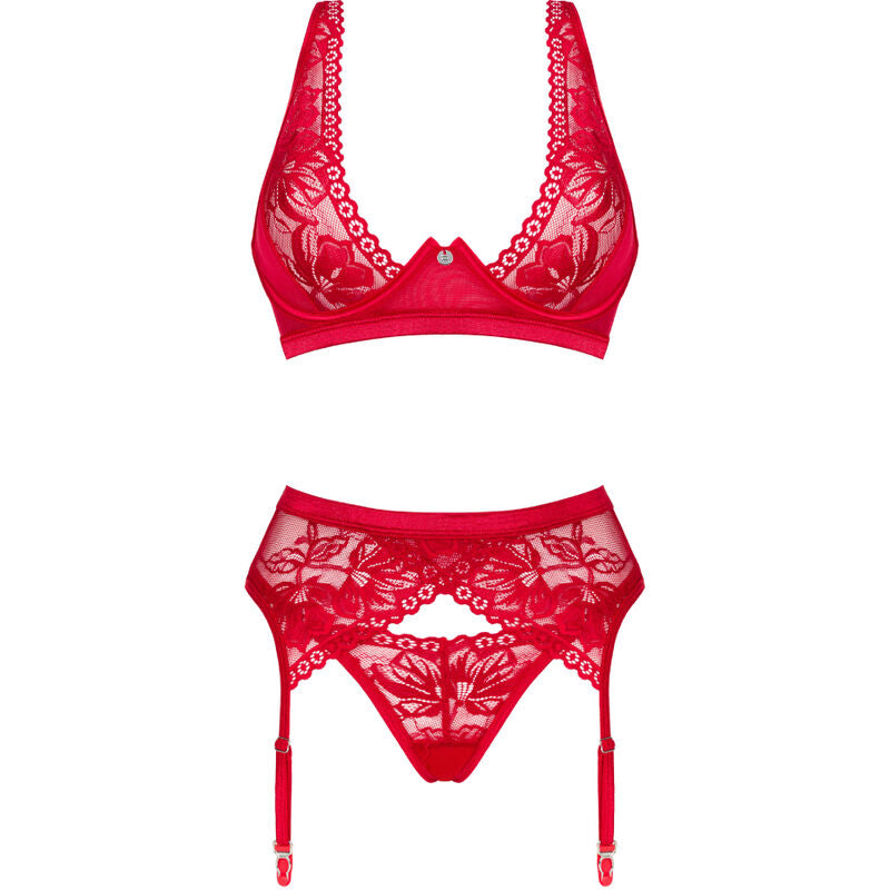 OBSESSIVE - CONJUNTO LACELOVE TRÊS PEAS VERMELHO XS/S