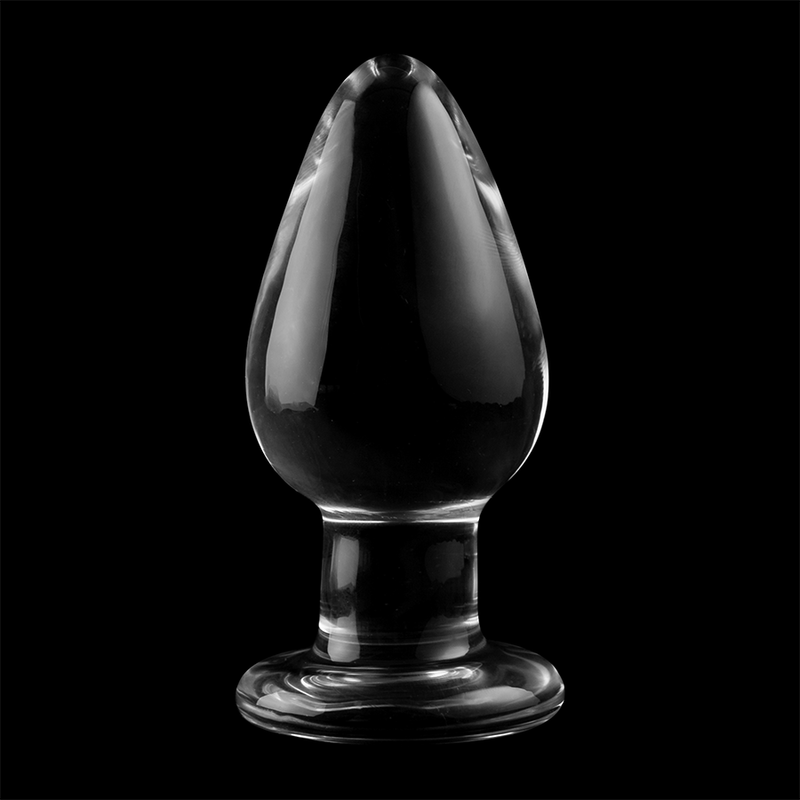 NEBULA SERIES BY IBIZA - MODELO 3 ANAL PLUG VIDRO BOROSILICADO TRANSPARENTE 11 CM -O- 5 CM