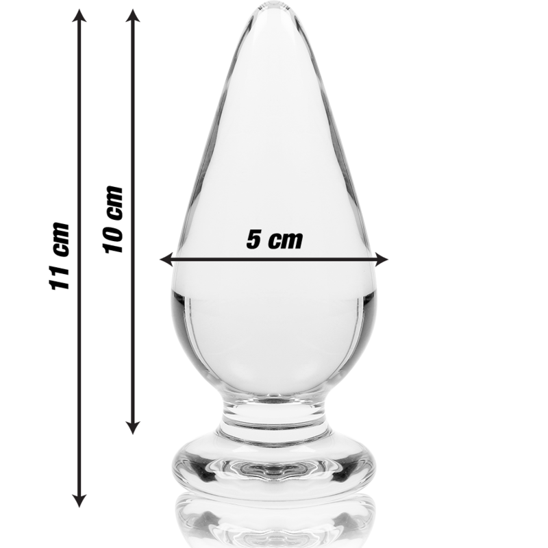 NEBULA SERIES BY IBIZA - MODELO 4 ANAL PLUG VIDRO BOROSILICADO TRANSPARENTE 11 CM -O- 5 CM