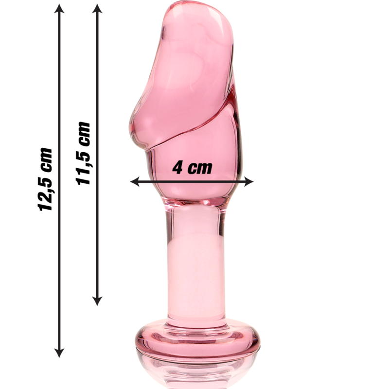 NEBULA SERIES BY IBIZA - MODELO 6 ANAL PLUG VIDRO BOROSILICADO TRANSPARENTE 12.5 CM -O- 4 CM