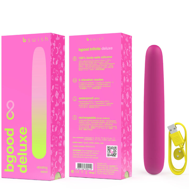 B SWISH - BGOOD INFINITE DELUXE VIBRADOR RECARREGVEL ROSA SILICONE