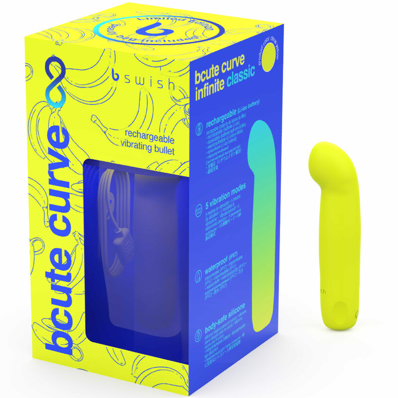 B SWISH - BCUTE CURVE INFINITE CLASSIC EDIO LIMITADA VIBRADOR DE SILICONE RECARREGVEL AMARELO