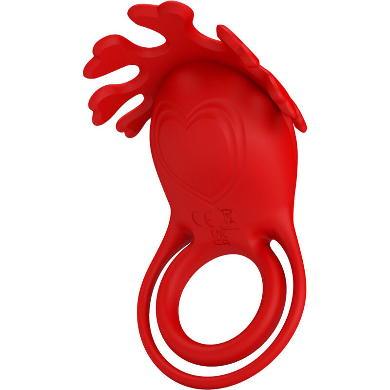 PRETTY LOVE - ANEL VIBRADOR RUBEN 7 VIBRAÕES SILICONE VERMELHO