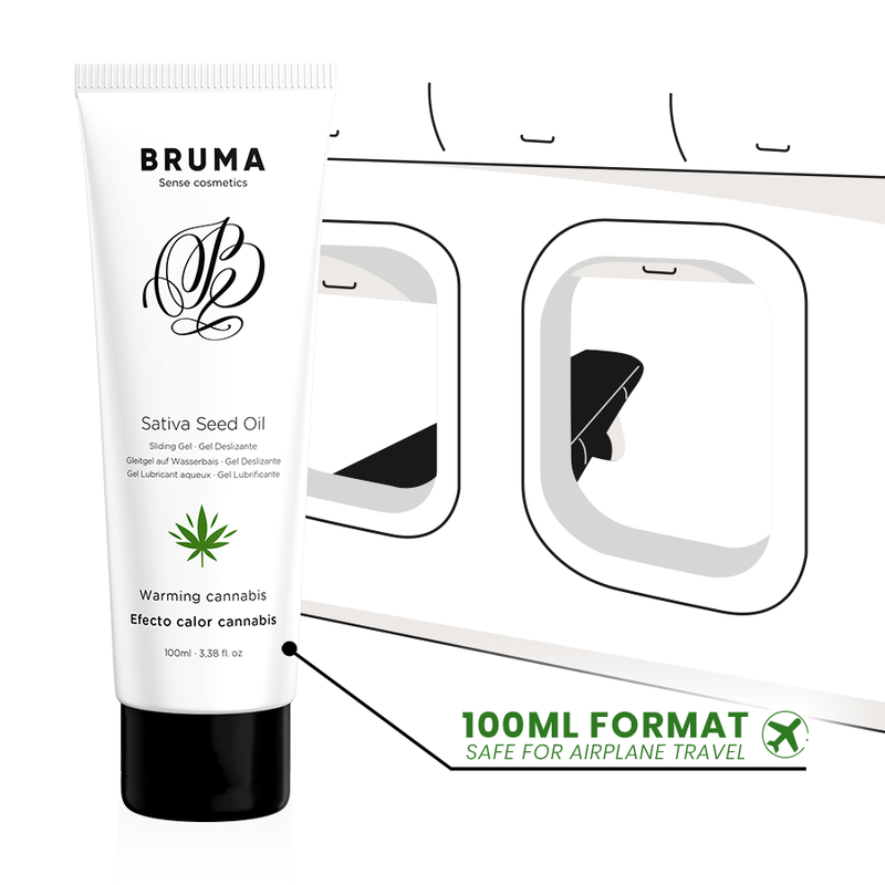 BRUMA - SATIVA SEED OIL SLIDING GEL AQUECEDOR SABOR CANNABIS 100 ML