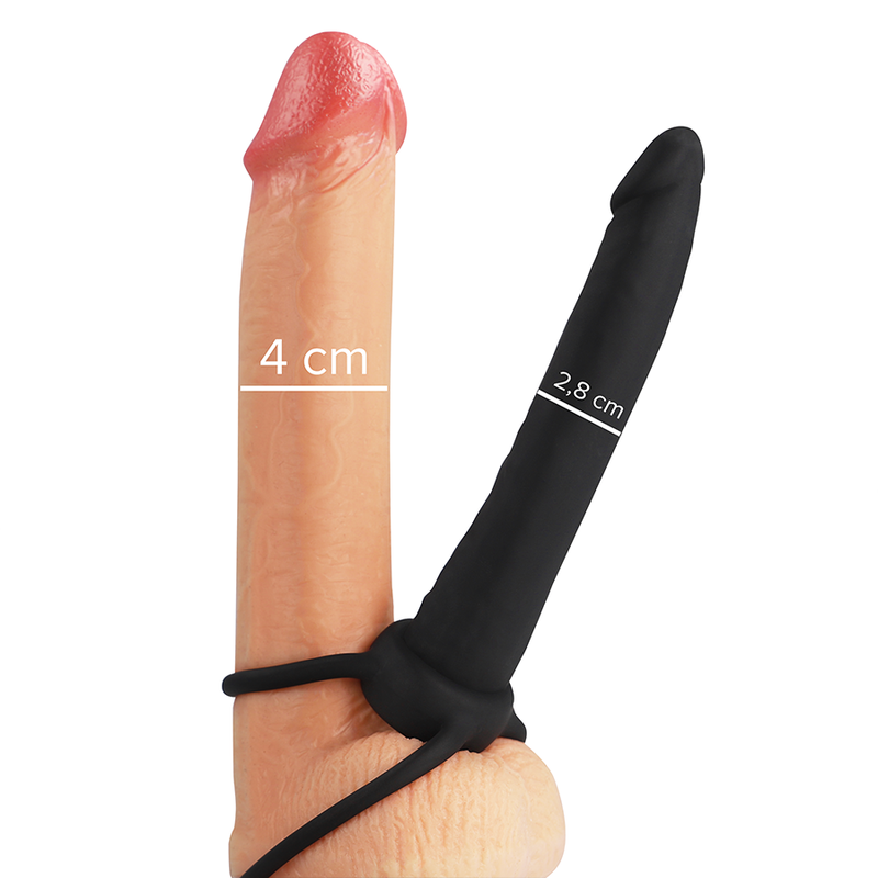 MYTHOLOGY - DILDO ANAL COBI ONYX COM ANEL DE GALO E TESTÍCULO 13 SILICONE CM