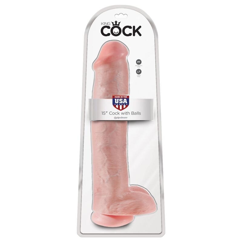 KING COCK - PÊNIS REALÍSTICO COM BOLAS 34.2 CM LEVE