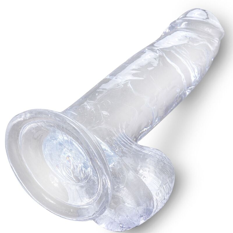 KING COCK - CLEAR PÊNIS REALÍSTICO COM BOLAS 15.2 CM TRANSPARENTE