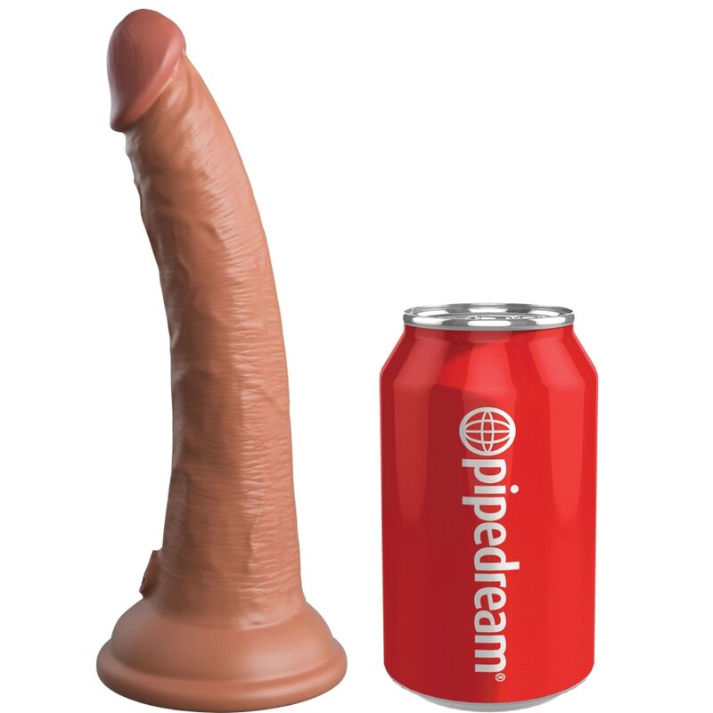 KING COCK - ELITE DILDO DE SILICONE REALÍSTICO 17.8 CM CARAMELO