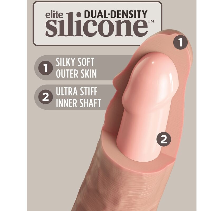 KING COCK - ELITE DILDO SILICONE REALISTA 23 CM