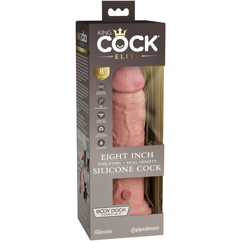 KING COCK - ELITE VIBRADOR REALÍSTICO E SILICONE 20.3 CM