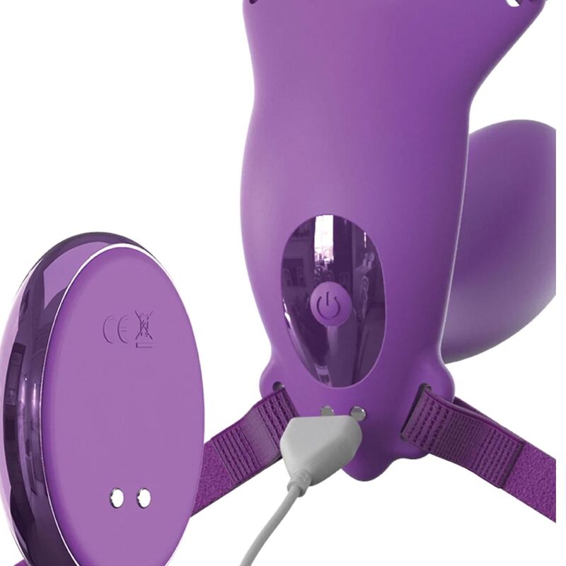 FANTASY FOR HER - ARNÊS DE BORBOLETA G-SPOT COM VIBRADOR, RECARREGÁVEL E CONTROLE REMOTO VIOLETA