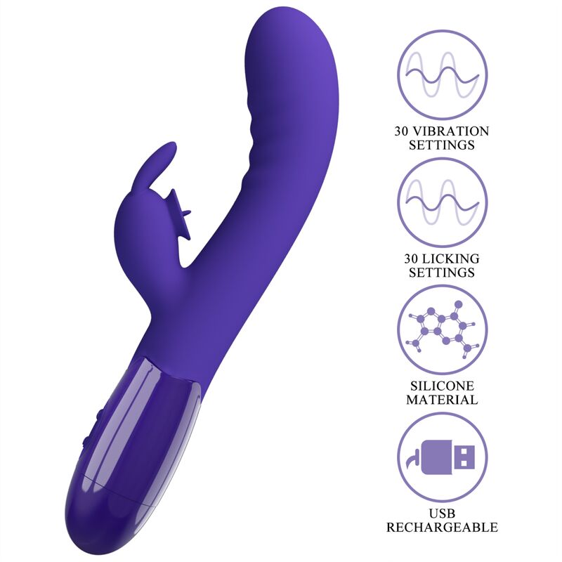 PRETTY LOVE - VIBRADOR DE COELHO VIOLETA CERBERUS YOUTH