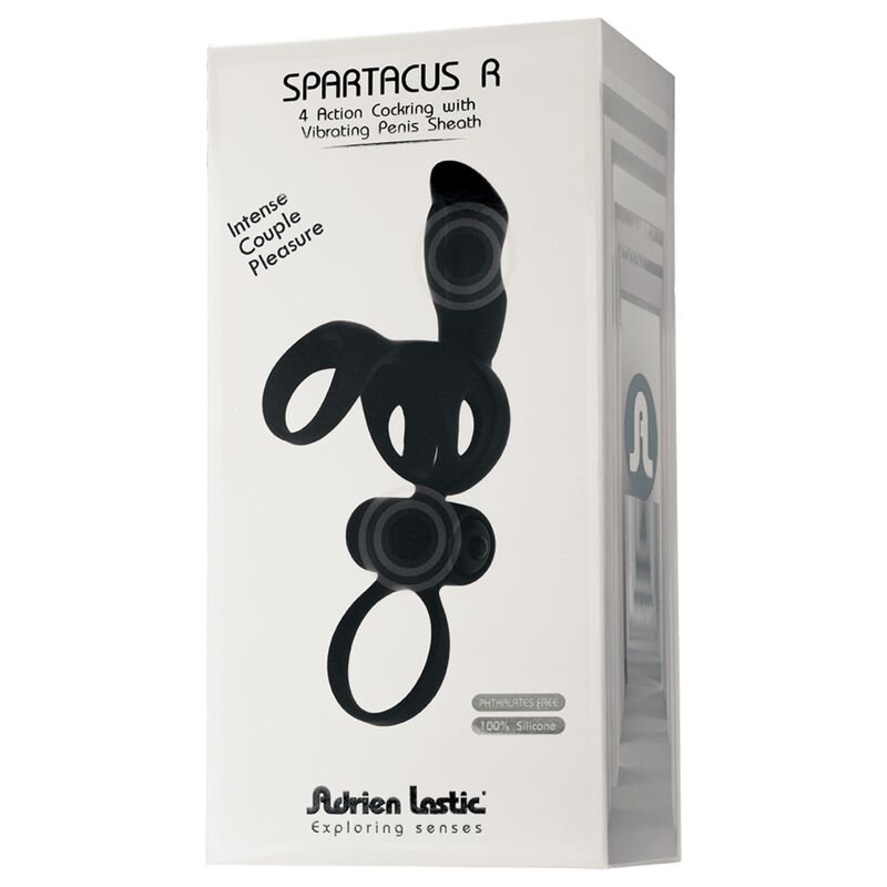 ADRIEN LASTIC - ANEL SPARTACUS E BAINHA PARA PÊNIS COM VIBRADOR