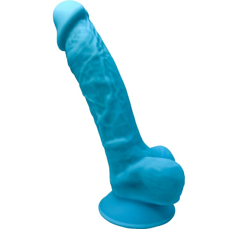 SILEXD - MODELO 1 PÊNIS REALÍSTICO PREMIUM SILEXPAN SILICONE AZUL 17.5 CM