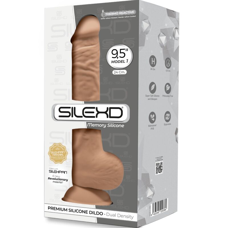 SILEXD - MODELO 1 PÊNIS REALÍSTICO PREMIUM SILEXPAN SILICONE CARAMELO 24 CM