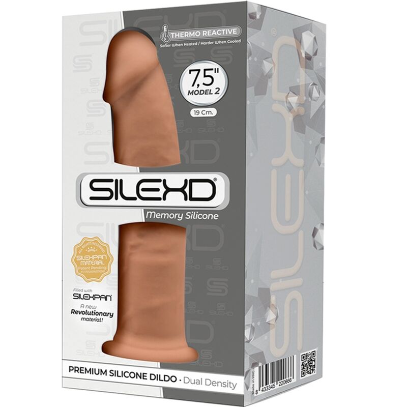 SILEXD - MODELO 2 PÊNIS REALÍSTICO PREMIUM SILEXPAN SILICONE CARAMELO 19 CM