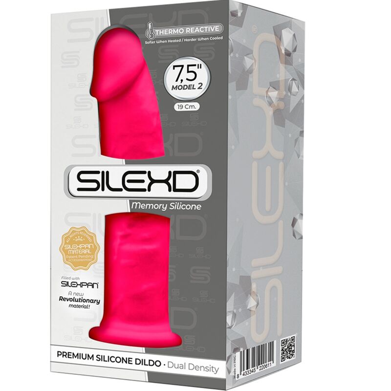 SILEXD - MODELO 2 PÊNIS REALÍSTICO PREMIUM SILEXPAN SILICONE FÚCSIA 19 CM