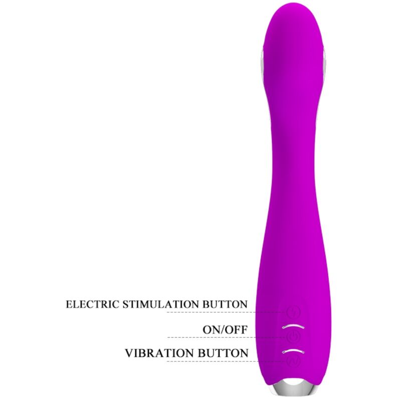 PRETTY LOVE - VIBRADOR DE ELETROCHOQUE RECARREGVEL HECTOR - ROXO IMPERMEVEL