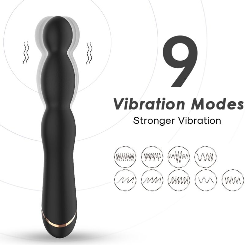 ARMONY - VIBRADOR BAMBU AJUSTÁVEL PRETO