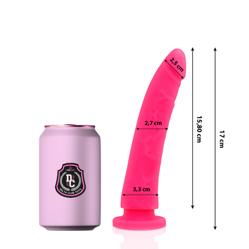 DELTA CLUB - TOYS DILDO MÉDICO ROSA SILICONE 17 CM -O- 3 CM