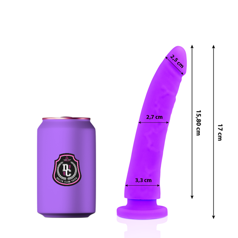 DELTA CLUB - TOYS LILAC DILDO MEDICAL SILICONE 17 CM -O- 3 CM