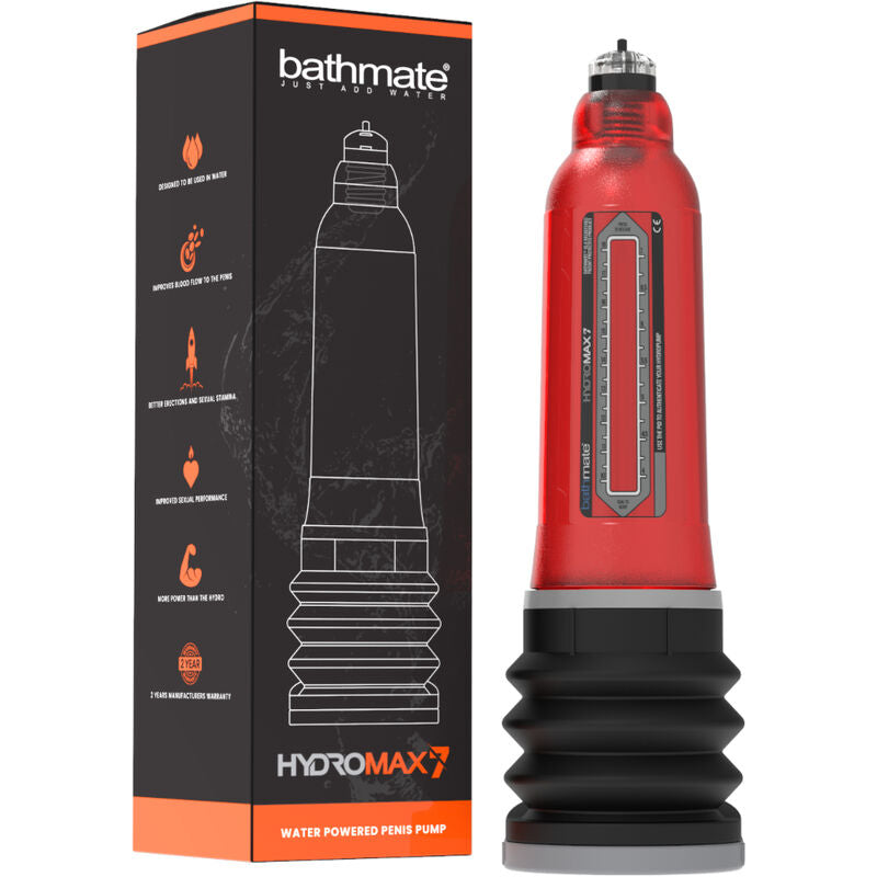 BATHMATE - HYDROMAX 7 BOMBA DE AUMENTO DO PÊNIS VERMELHA