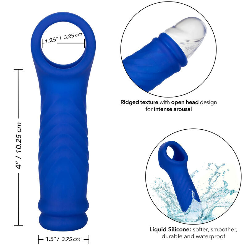 CALEXOTICS - ADMIRAL WAVE PENIS COVER LÍQUIDO SILICONE AZUL