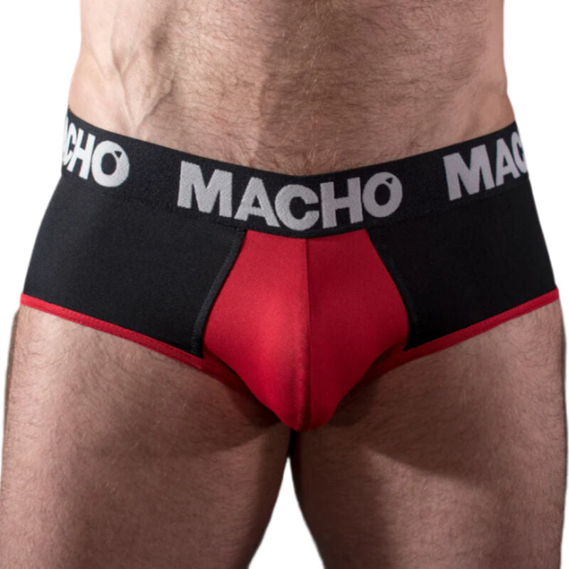 MACHO - MS26N SLIP PRETO/VERMELHO S