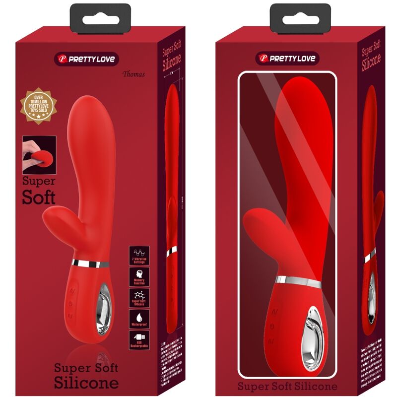 PRETTY LOVE - VIBRADOR MULTIFUNO G-SPOT THOMAS VERMELHO