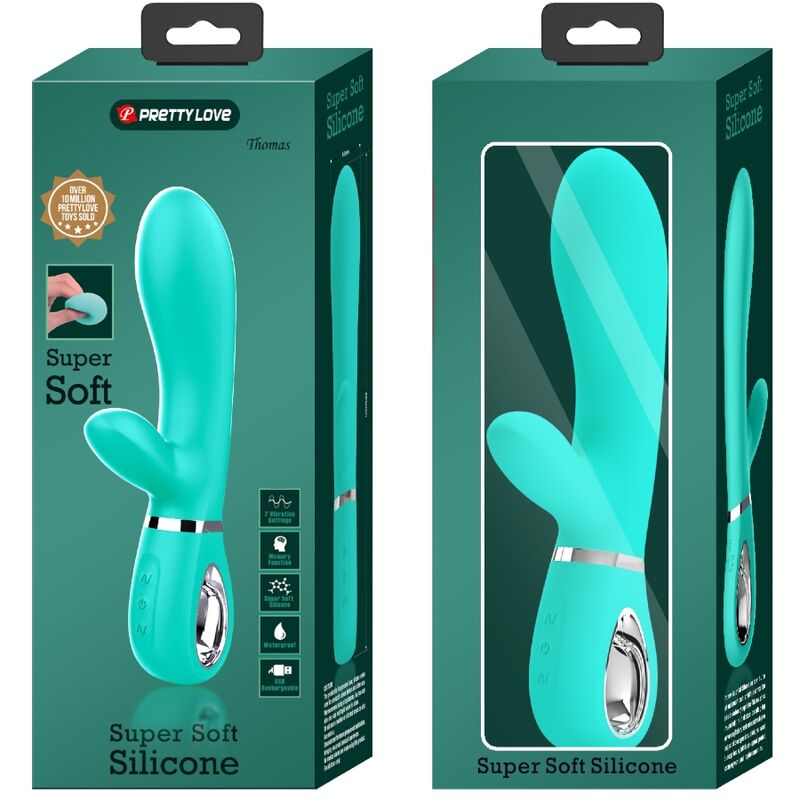 PRETTY LOVE - VIBRADOR MULTIFUNO G-SPOT THOMAS AQUA VERDE