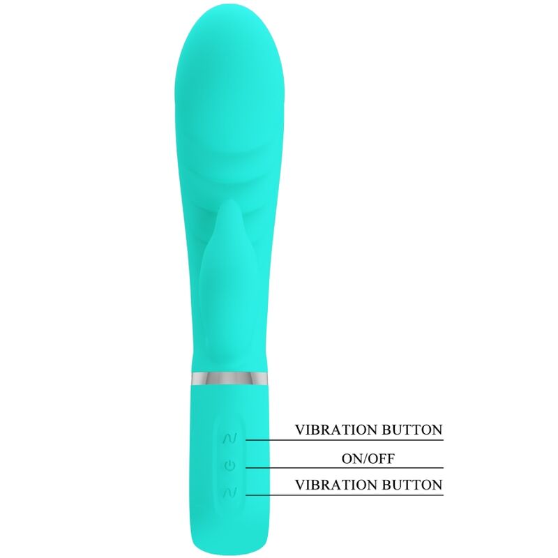 PRETTY LOVE - VIBRADOR PRESCOTT MULTIFUNÕES G-SPOT AQUA VERDE