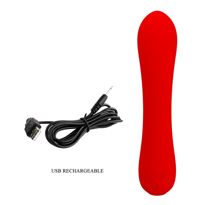 PRETTY LOVE - VIBRADOR RECARREGVEL PRESCOTT VERMELHO